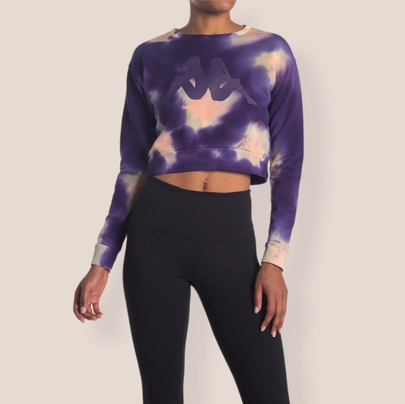 Kappa Marbled Tie-dye Cropped Sweater - Picture 2 of 3